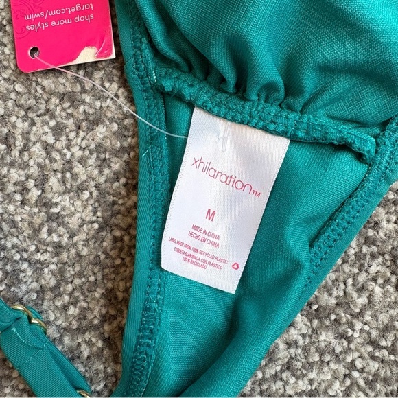 NWT Xhilaration Teal Wrap Around Tie Back Bikini Top -  Medium - Picture 5 of 6